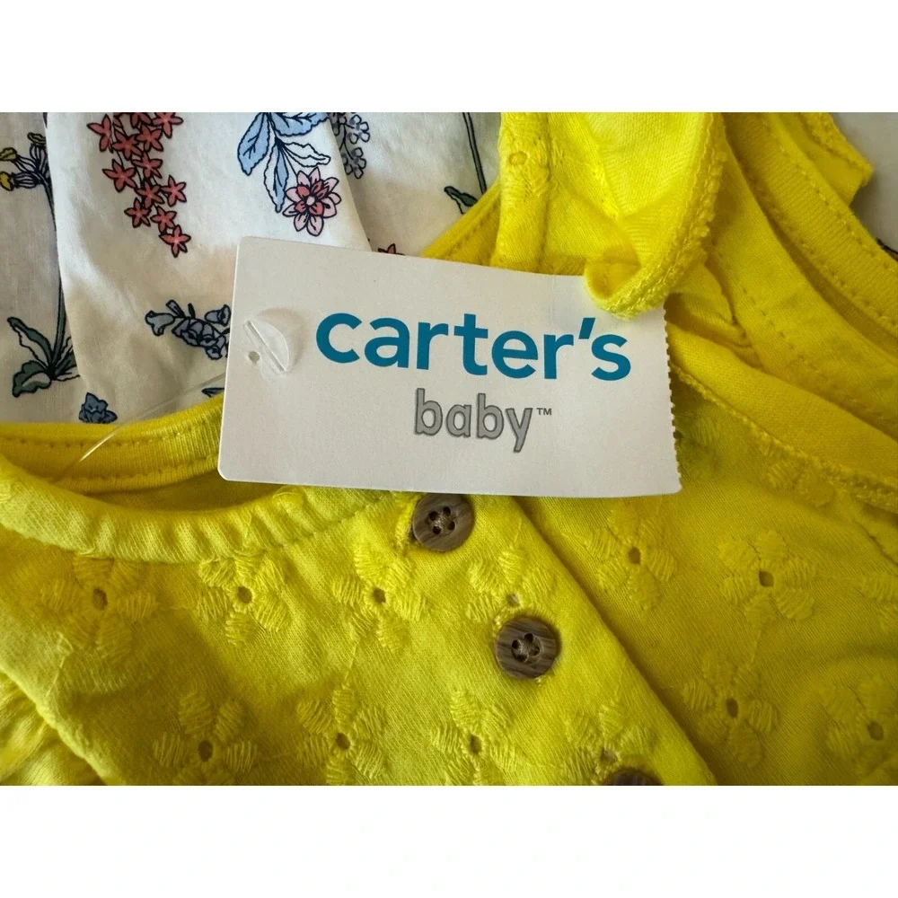 Carters Baby‎ Girl Clothes Lot 3 Months Rompers Outfits Summer Sand Castle